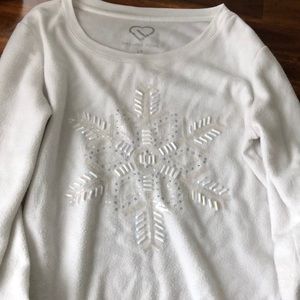 Glitter Snowflake Pullover